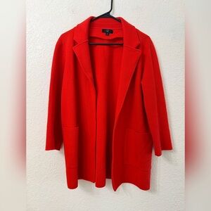 J. Crew 365 Red Sophie Open Front Sweater Blazer Cardigan - S